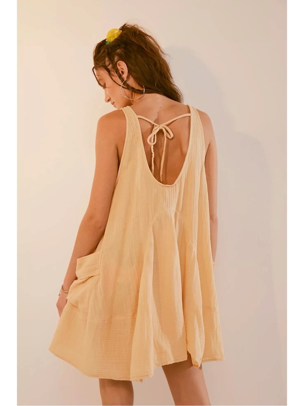 Free People Billowy Bohemian Gauze Pina Colada Tunic Bellini Brunch NWT Small - Picture 3 of 11